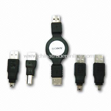 USB Cables with USB2.0 Interface, LAN Cable Connects with Notebook and PC