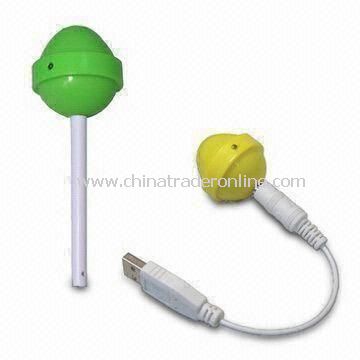 USB Power Lollipop Speakers for Apples iPad/iPhone, with LED Indicator Design and 3.5mm Plug