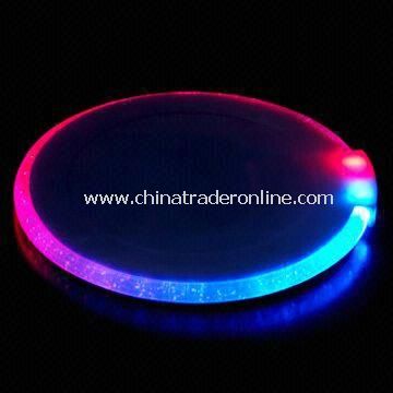 LED Flashing Light Up Coaster, for Bar and Promotional Gifts from China