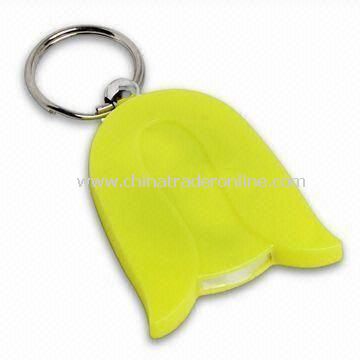 Novelty LED Keychain, Made of Plastic, Ideal for Promotion Gifts from China