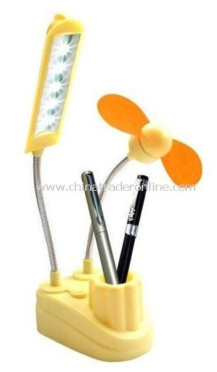 christmas Laptop USB Fan USB light with fan fans mini usb lamp with fan Garantee+ LED Light with Pen Holder from China