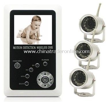 2.5inch Screen Baby Monitor, 2.4 GHz 4-channel Wireless MP4 Spy Camera Baby Monitor from China