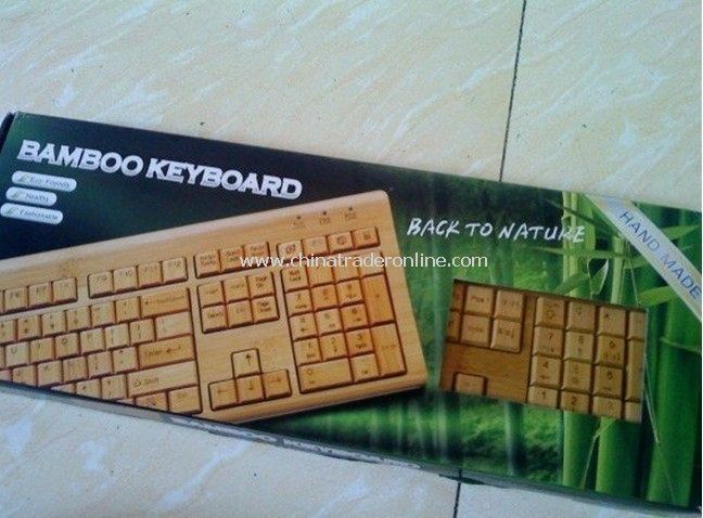 Bamboo Keyboard in Natural Color Bamboo keyboard&mouse USB 2.0 keyboard from China