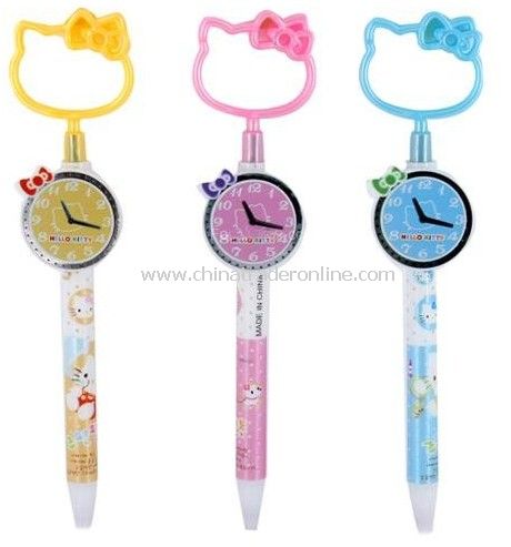 Hello Kitty Watch Pattern Shaped Ball-Point Pen 005019 10pcs/lot with from China