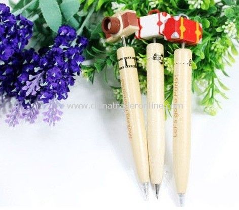 Sweety wooden ball pen ,Lovely Korean stationary ,Promotional pen whholesale