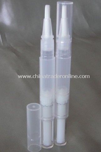 Wholesale-50pcs/lot 2ml twist up lip gloss with brush applicator/eyeliner/nail polish pen(empty container):transparent clr from China
