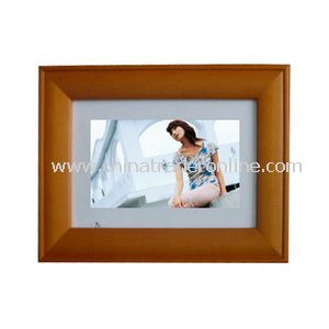 Compact 7 Digital Photo Wood Frame