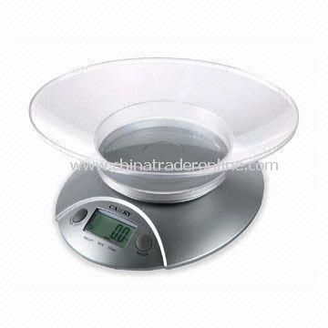 Electronic Kitchen Scale with Anodized Aluminum-Alloy Body and 0.55-inch LCD Digits from China