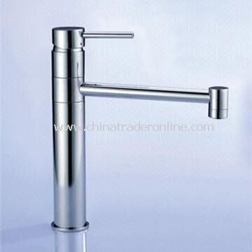 Kitchen Tap with Automatic Brass Drainer, Stainless Steel Hose and Installation Fittings