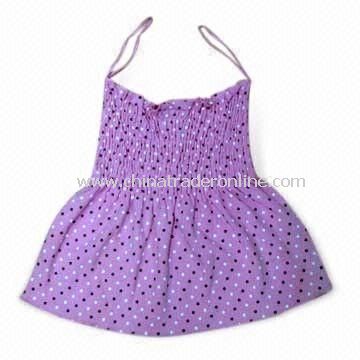 100% Cotton Baby Dress, Soft and Thin, Machine Washable, Various Colors are Available