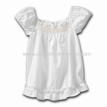 Babies T-shirt/Tees/Shirt/Top, Made of 100% Cotton Material, Available in Plain White Color