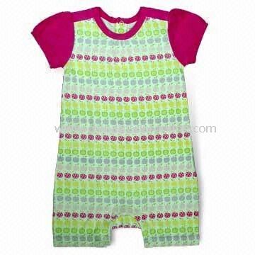 Baby Romper, Soft and Thin, Machine Washable, Various Colors and Designs are Available from China