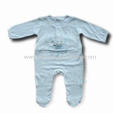 Baby Romper in White, Made of 100% Certified Organic Cotton, Safe to Use from China