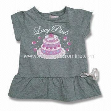 Baby Short-sleeved Dress, Suitable for Girl, Made of Cotton, Measures 76 to 104cm