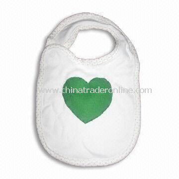 Baby Bib, Made of 100% Cotton, with Double Layers, Available in Various Colors