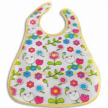 Baby Bib, Made of PU, OEM Orders are Welcome from China