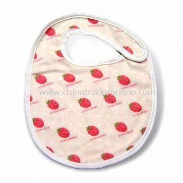 Baby Bib with Chemical Dyeing, Available in Various Types of Printings