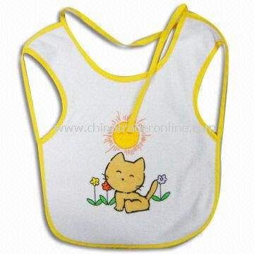 Baby Bib with Printing, Made of 100% Cotton Terry from China