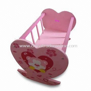 Baby Crib, Made of Solid Wood and MDF, Measures 55.5 x 35 x 35cm