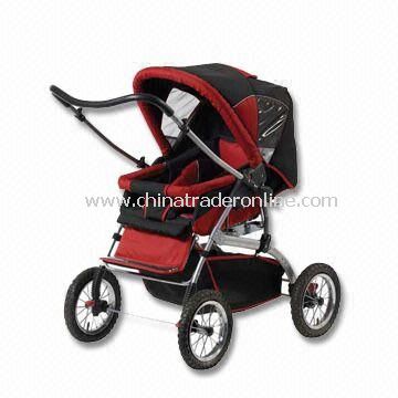 Stroller with Shuttered Canopy and Revesible Handle