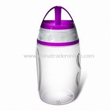 BPA-free Baby Feeding Bottle, Made of PP, Available with Capacity of 340ml and Straw