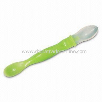 Color Changing Babies Feeding Spoon with Special Design that Fits Babys Mouth from China