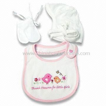 Baby Gift Set, Made of Cotton, Includes Blanket, Gloves, Shoes and Hat, Available in Various Colors