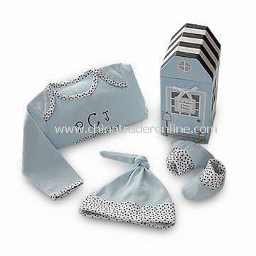 Baby Gift Set/Baby Clothes Set, Customized Designs, Sizes, Colors Welcomed from China