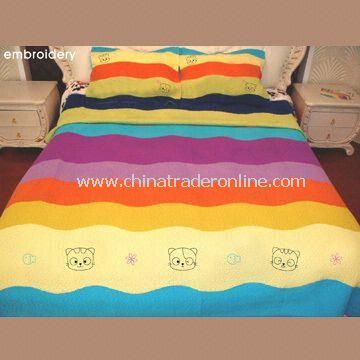 Bedding Set, Includes One Quilt and Two Pieces Pillow Cases, Customized Sizes are Accepted