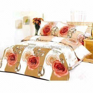 Bedding Set, Includes One Quilt and Two Pieces Pillow Cases, Customized Sizes/Colors Welcomed