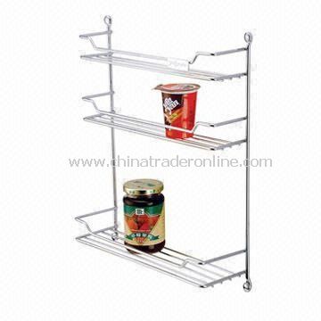 3-Tier Spice Botlle Rack with Fixing Screws, Steel in Chrome Plated from China