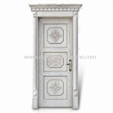 Interior Door with Decorative Wood Line, Window Panel and Computer Relievo/Engrave Surface from China