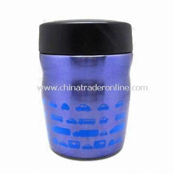 Food Container with 350mL Capacity, Made of Stainless Steel, Customized Colors are Accepted