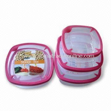 Food Storage Container Sets in New Design, Includes 3 Pieces