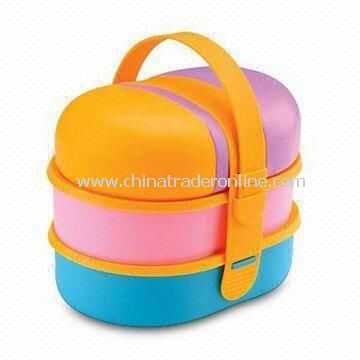 Plastic Canteen, Using Buckles on Both Sides for Locking, Measures 5 x 11 x 12cm, Made of PP and PE from China