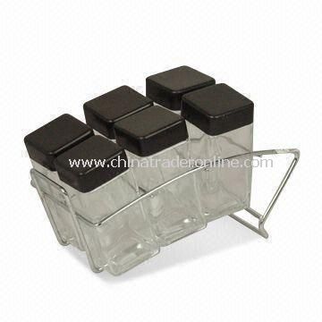 Spice Racks, Measures 4.5 x 4.5 x 9.4cm, Made of Glass