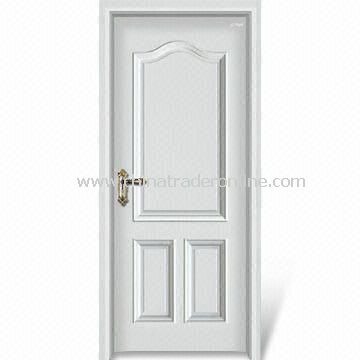 Wooden Interior Door with Customized Specifications, Window Panel, Computer Relievo/Engrave Surface