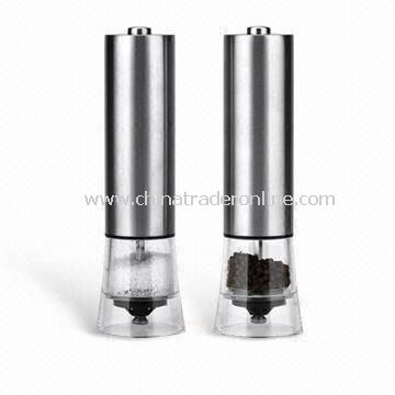 Electric Salt and Pepper Mills, Measures 67 x 220mm, RoHS Directive-compliant from China