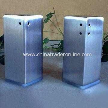 Salt & Pepper Set Made of Stainless Steel and Silicone Stopper from China