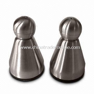 Salt and Pepper Shakers, Made of Stainless Steel, with Beautiful Design, Durable, Measures 43 x 70mm from China