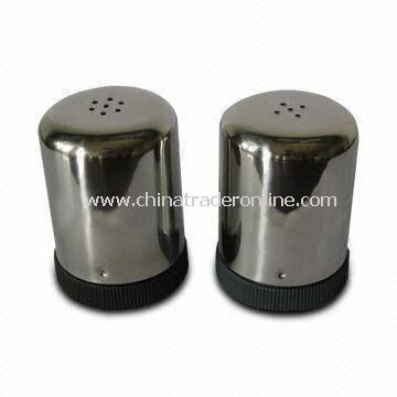 Salt and Pepper Shakers with 0.4mm Thickness and Beautiful Design, Made of Stainless Steel, Durable from China