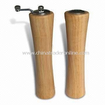 Wooden Salt and Pepper Mill with Natural Color