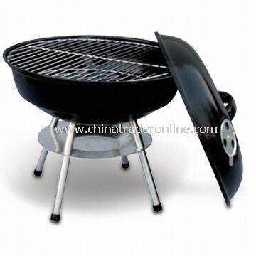 Foldable Metal Barbecue Grill with 29cm Cooking Height, Measures 36.5 x 36.5 x 37cm