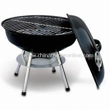 Foldable Metal Barbecue Grill with 29cm Cooking Height, Measures 36.5 x 36.5 x 37cm from China