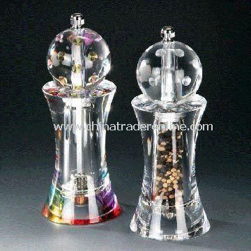 Golf Pepper Mill, Made of Acrylic Material, Measures 7.0 x 18.0cm