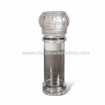 PC Head Salt and Pepper Mill, Made of Acrylic, Measures 53 x 146mm from China