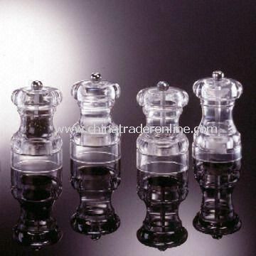 Short ET Pepper Mills, Made of Acrylic Material from China