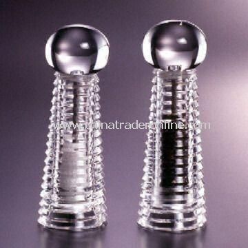 Spiral Salt and Pepper Mills, Made of Acrylic Material