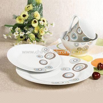 16-piece Round Dinnerware Set, Made of Porcelain and Measures 0.042cbm/Carton