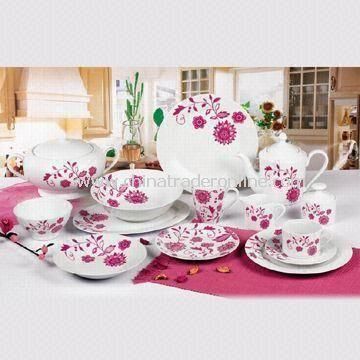 47-piece Round Porcelain Dinnerware Set, Available in Various Sizes